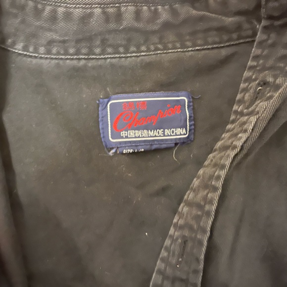 vintage champion, large, black, button down. - Picture 2 of 3